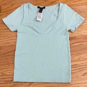 forever 21 teal tshirt